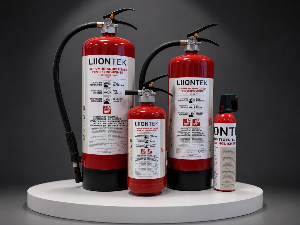Liiontek Fire extinguisher 9L 6L 2L 750ml NTA 8133 PFAS free Lithium Best tested world record