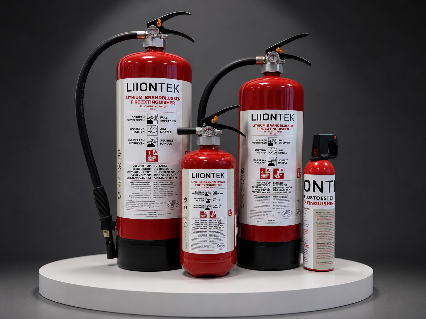 Liiontek Fire extinguisher 9L 6L 2L 750ml NTA 8133 PFAS free Lithium Best tested world record