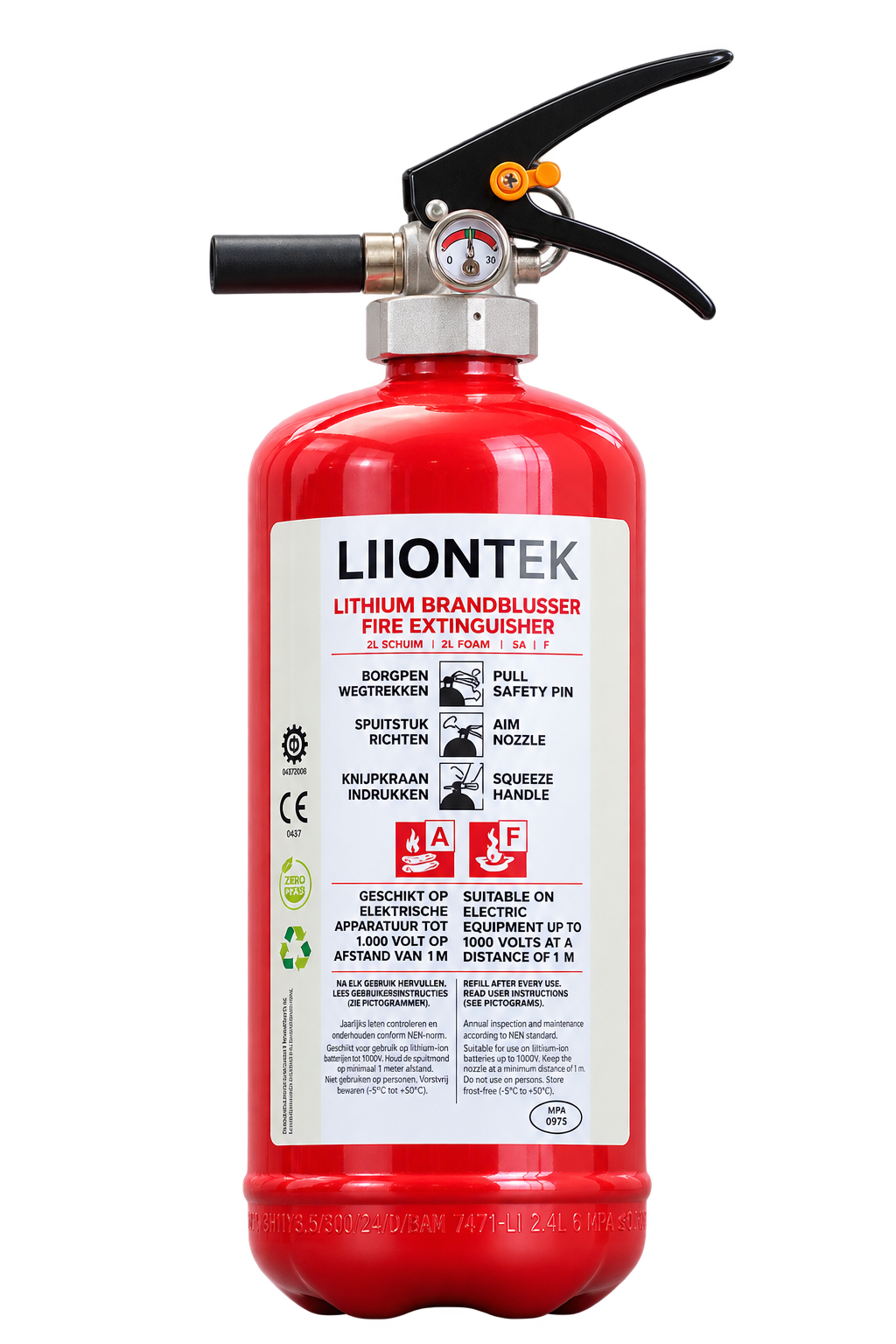 Liiontek Lithium Brandblusser 2L